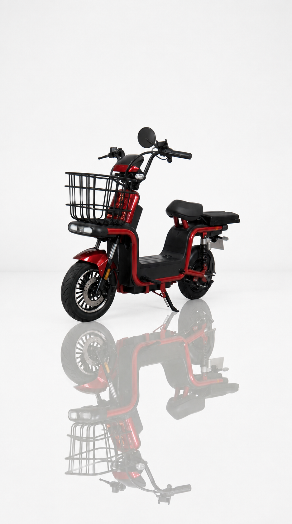 Scooter elétrico vermelho modelo 1 da Aura Elétrica